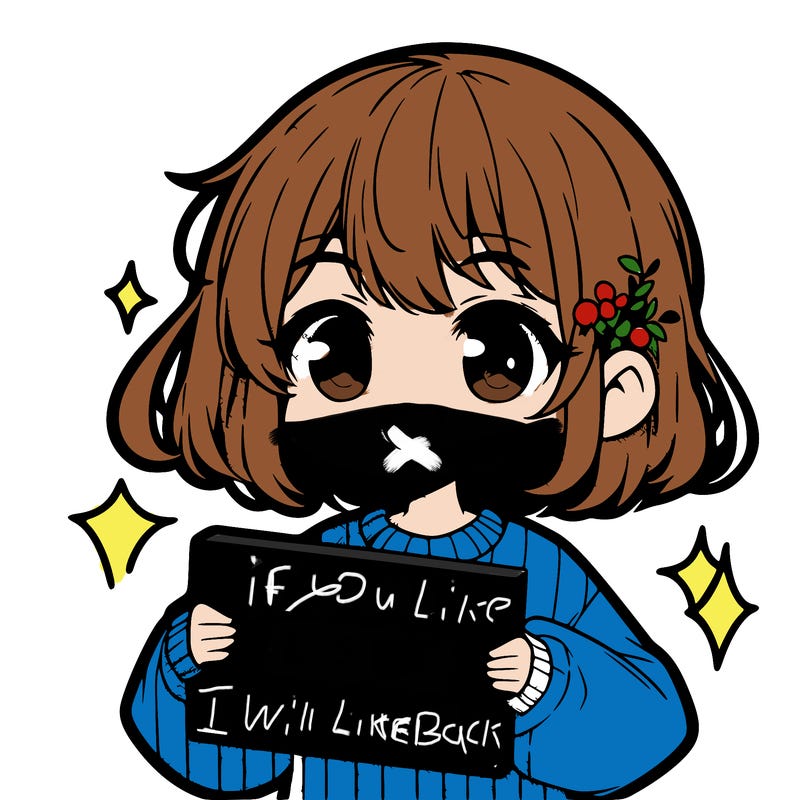 cute anime girl holding up a sign