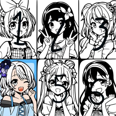 6 girl anime