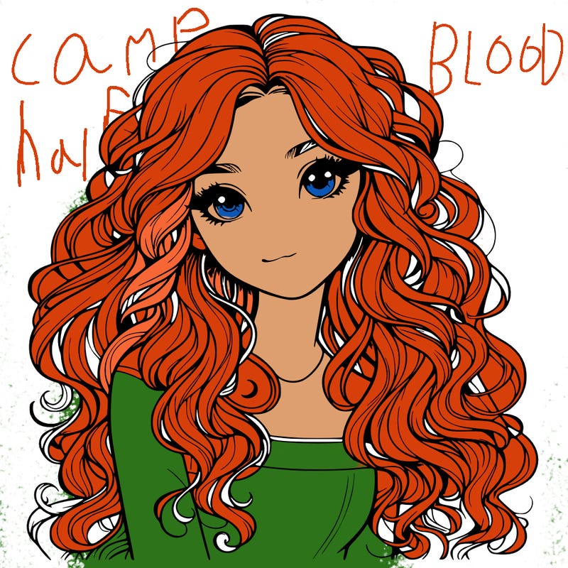 realistic pretty girl with long curly hair
