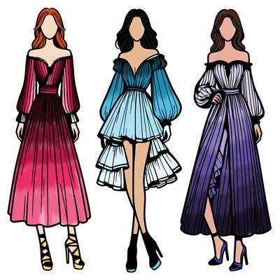 fashion models dresses