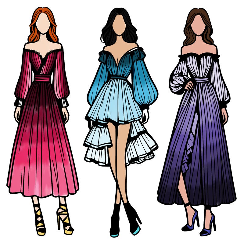 fashion models dresses