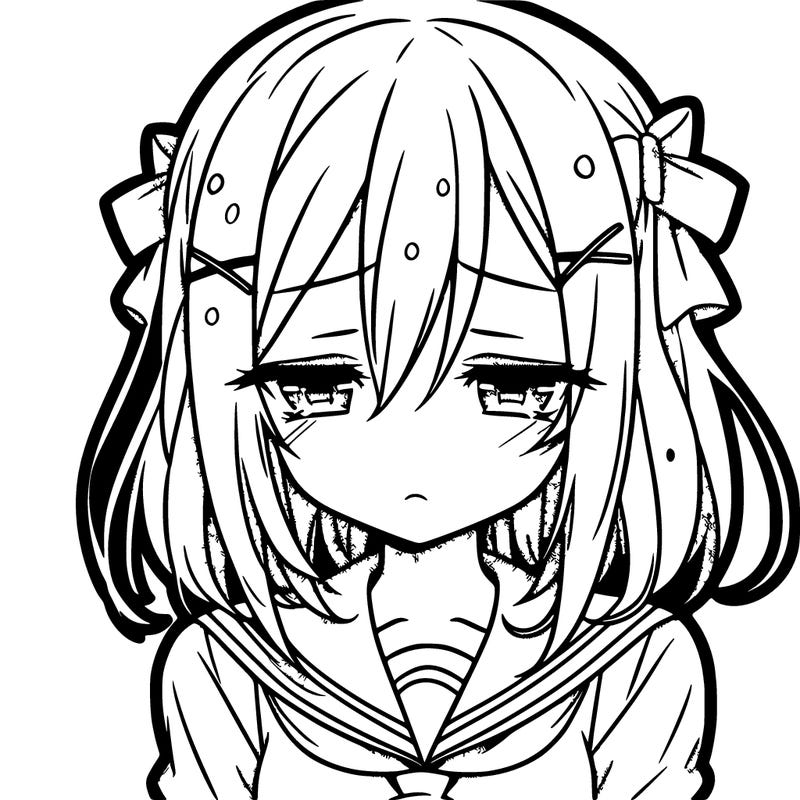 sad anime girl