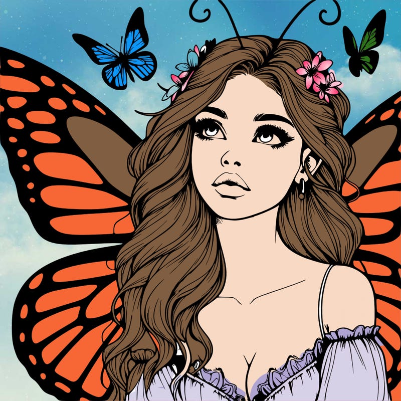 butterfly fairy realistic girl