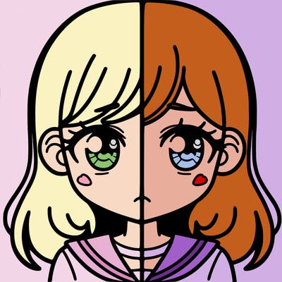 a split of a girl