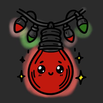 small bulb of a garland