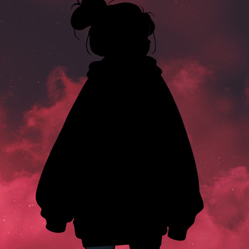 realistic girl with a oversized sweatshirt on and a bun