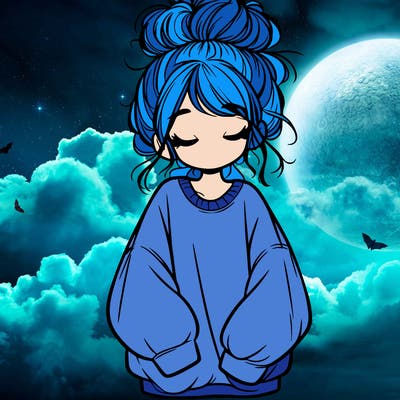 girl with baggy sweatshirt and messy bun