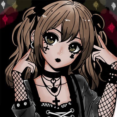 goth anime girl