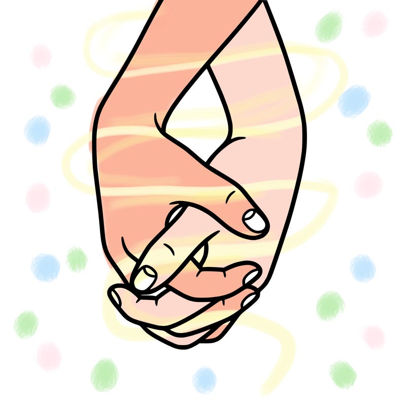 hands in shape of heart