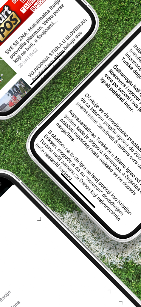 Meridian Sport Srbija - Serbian sports news article about football transfers in the Meridian Sport app interface