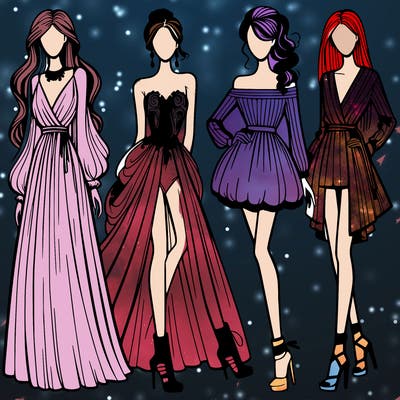 fashion models dresses
