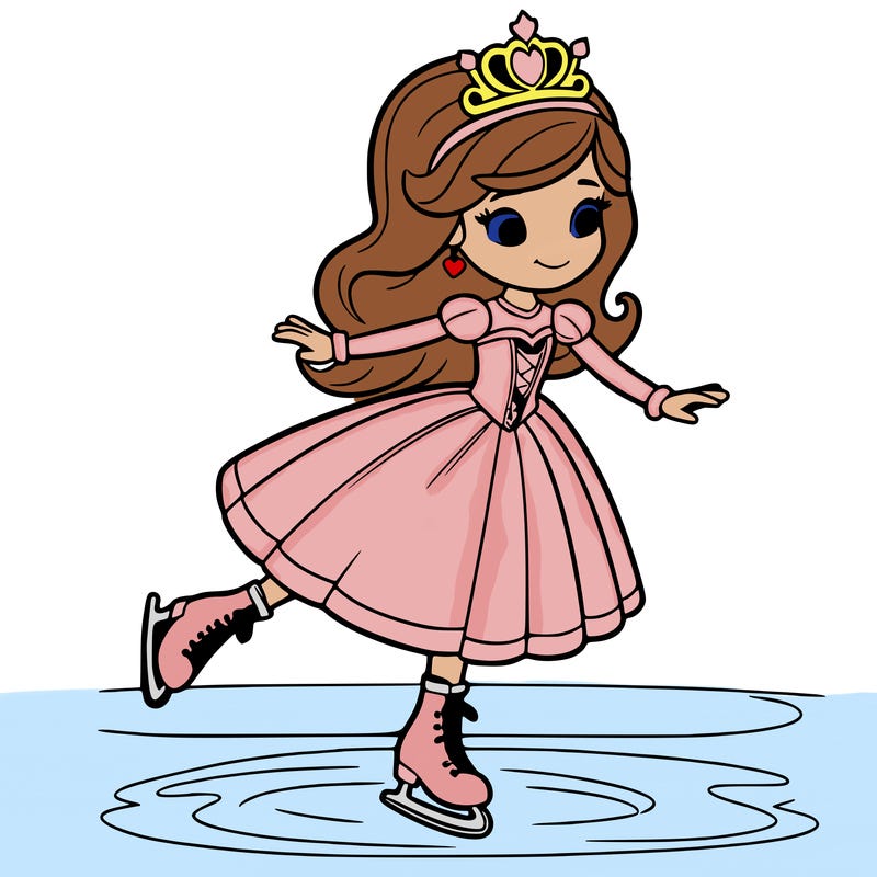 princess skating on ice