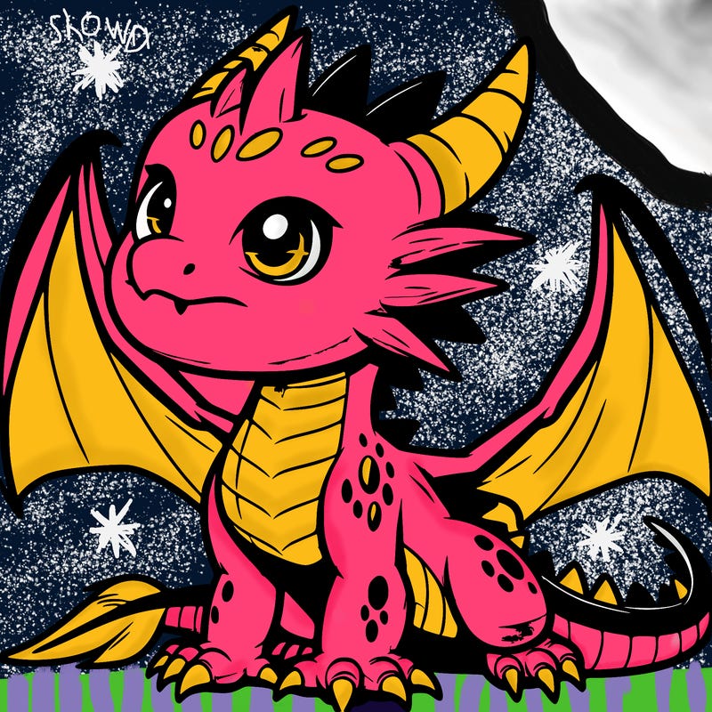 fierce baby night dragon