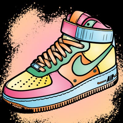 nike mid top air force one sneaker