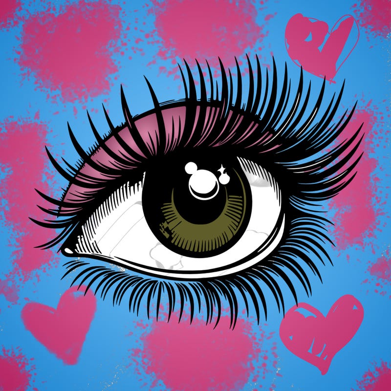 realistic eye long eylashes