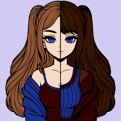realistic girl split