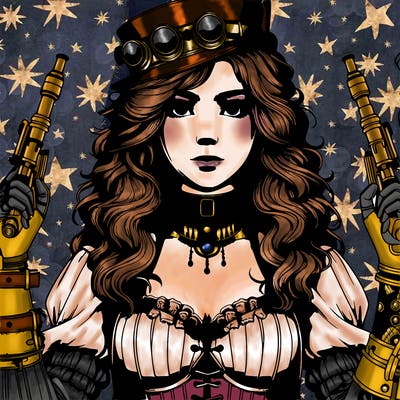 realistic woman steam punk