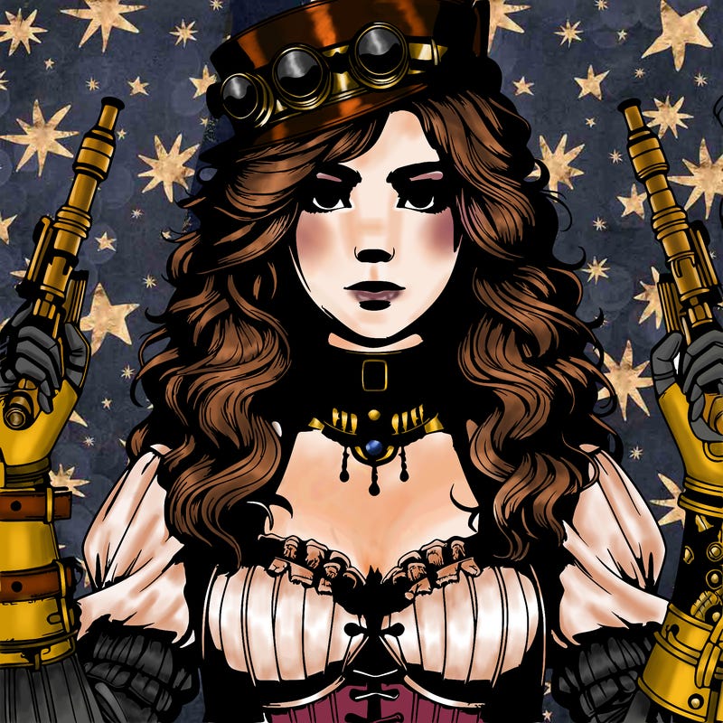 realistic woman steam punk