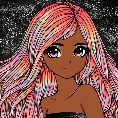 realistic girl pretty long hair