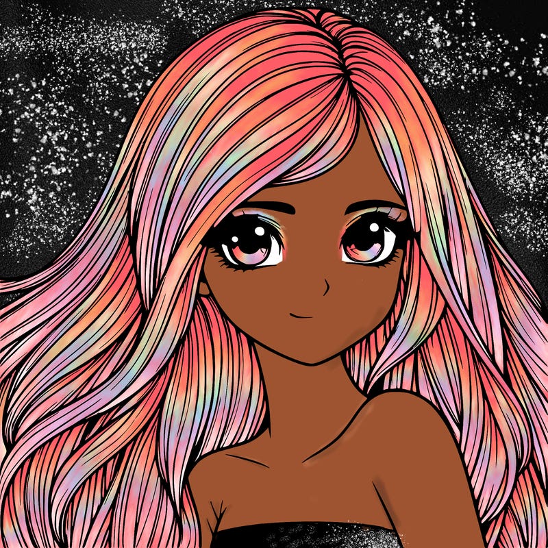 realistic girl pretty long hair