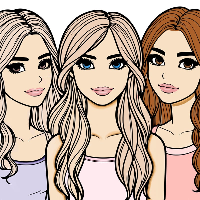 3 realistic looking girls