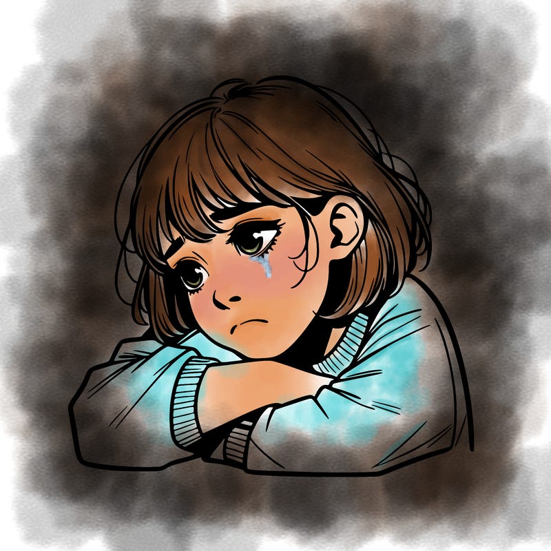 realistic sad girl