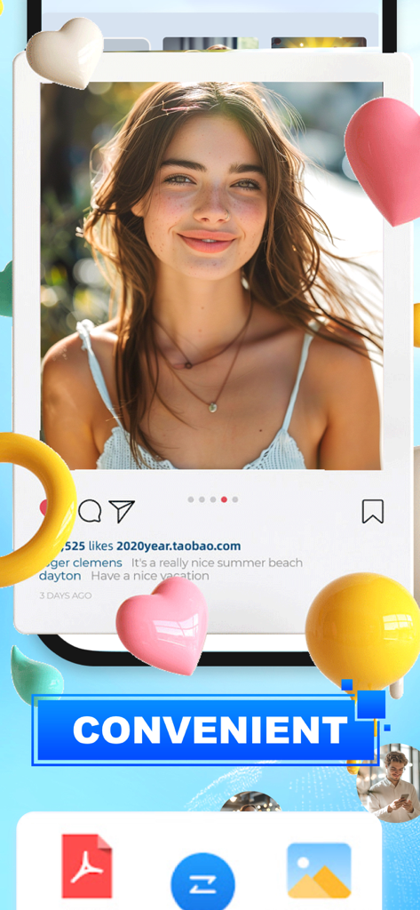 Universal PDF - Universal PDF app interface showcasing convenient document management and image conversion features.