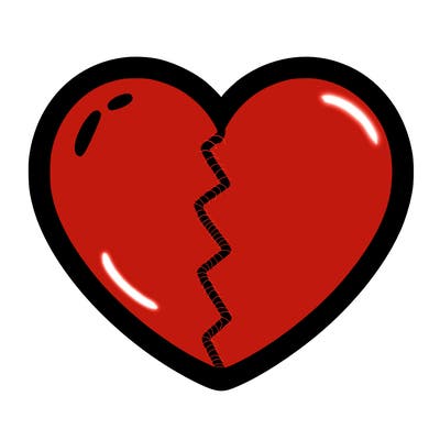 a blank heart