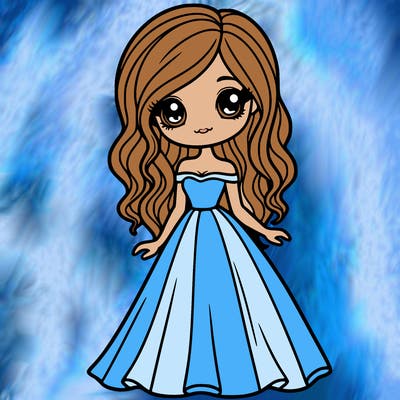 very pretty girl wearing a long dress