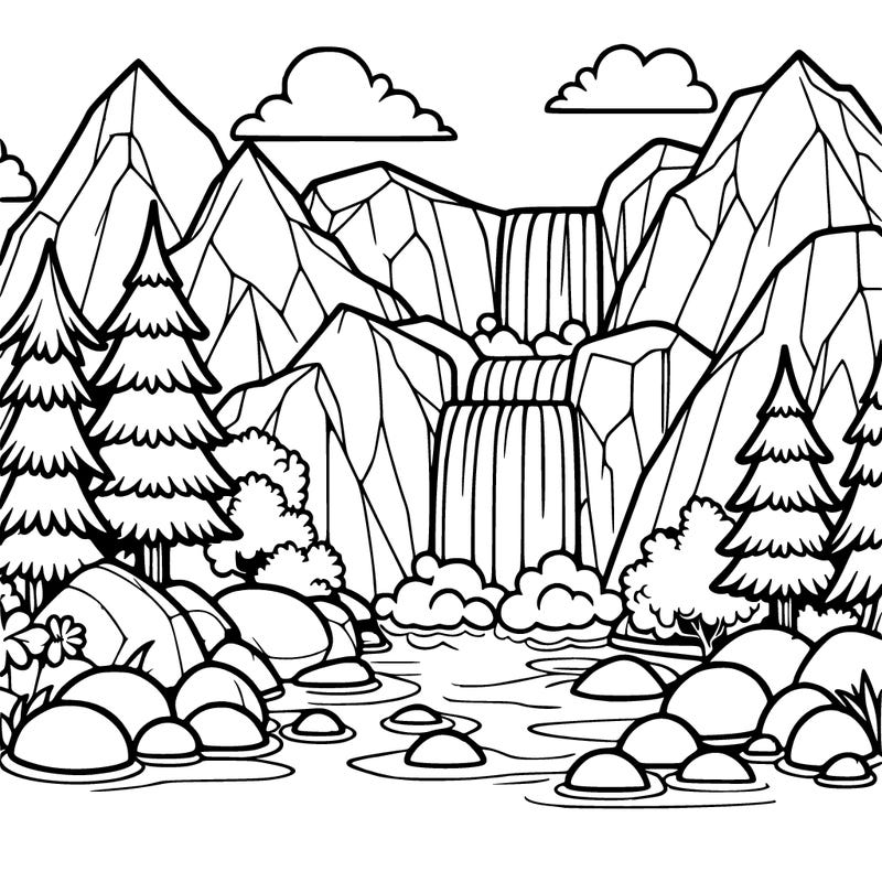 waterfall in mountain