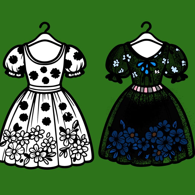 dresses with flowers on them
