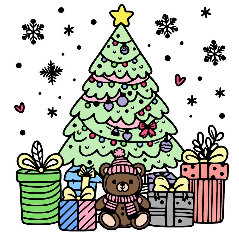 christmas tree with presents