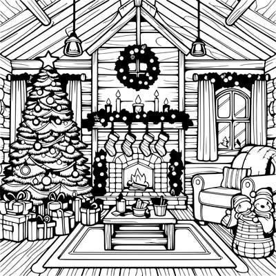 christmas house interior
