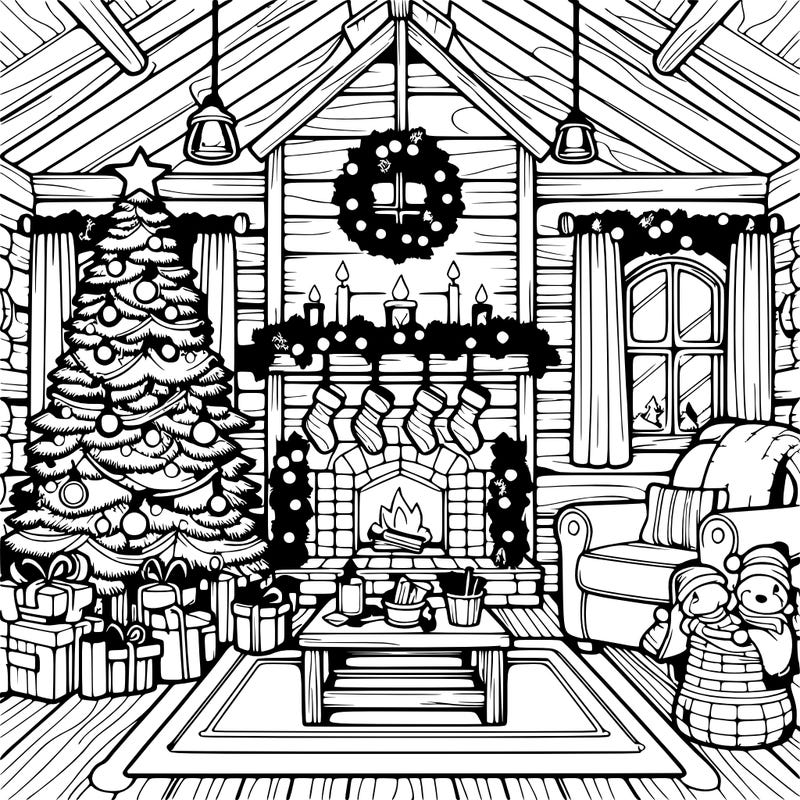 christmas house interior