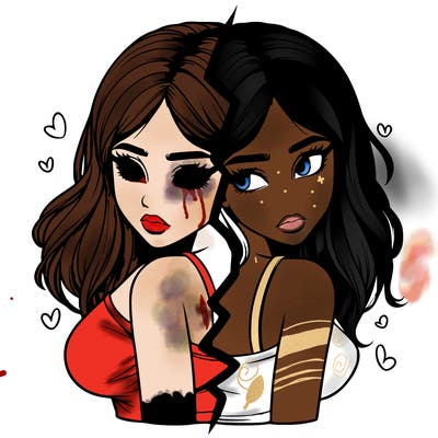 realistic girl split