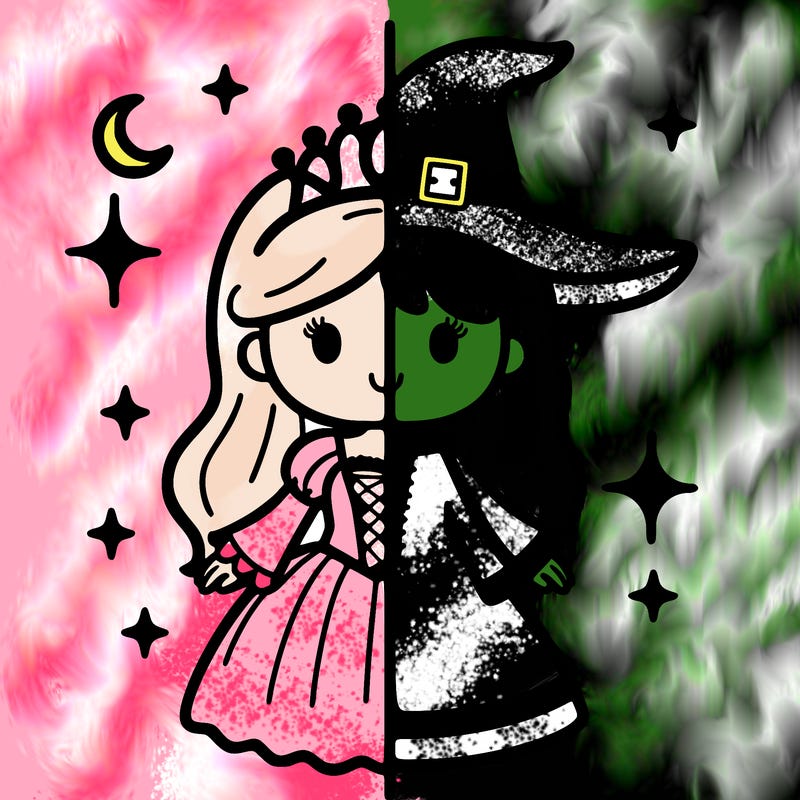 split princess and witch