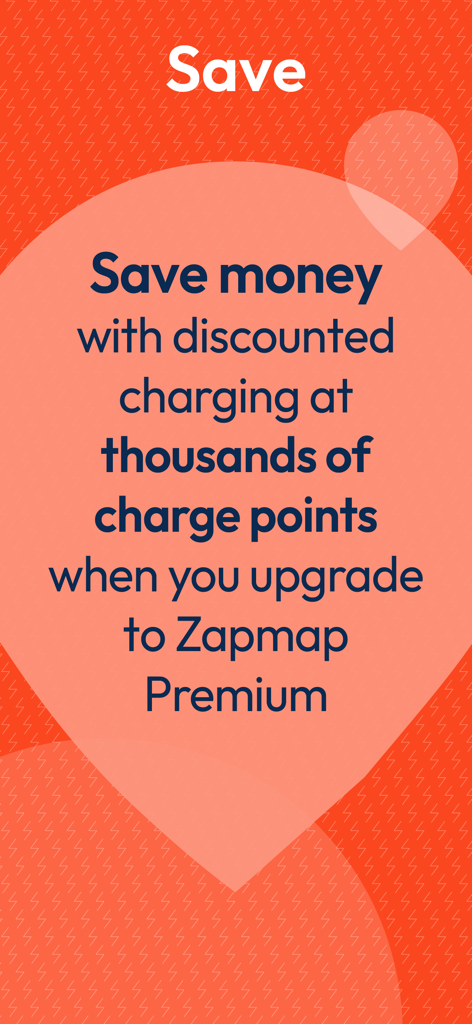 Promotional screen for Zapmap Premium highlighting discounted EV charging benefits.
