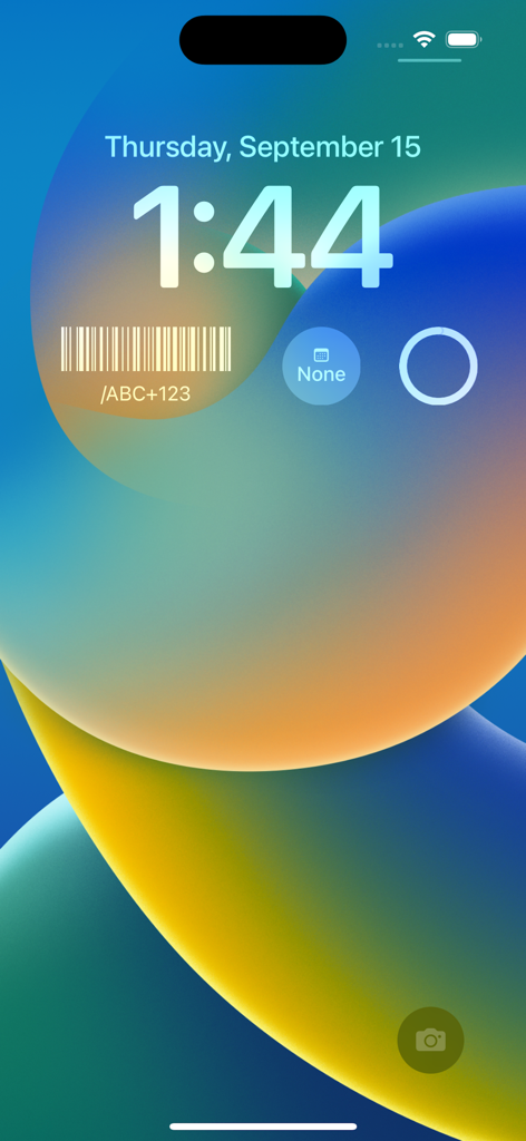 Invoice Barcode - iPhone lock screen featuring a barcode widget for quick scanning