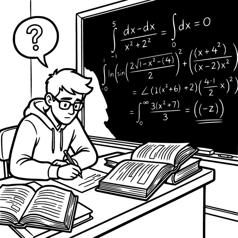 math problem needed to be solved and someone trying to solve it