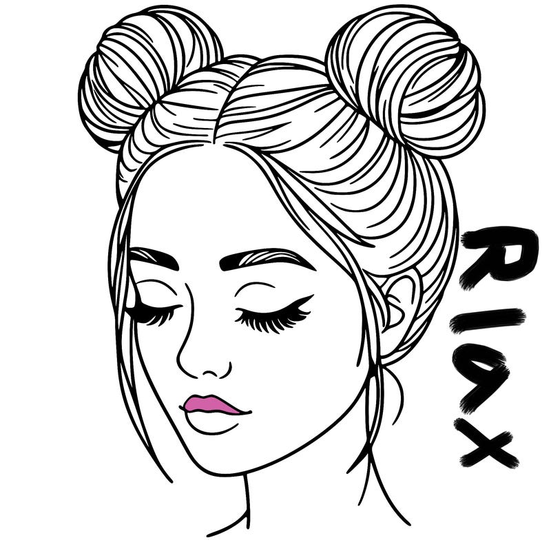 woman with hair buns