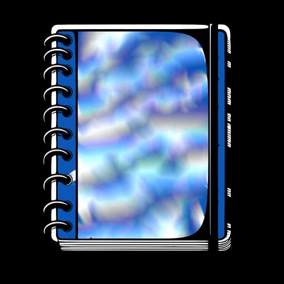blank, realistic notebook