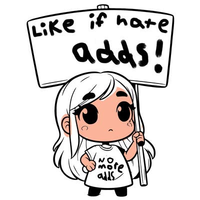 girl with blank sign