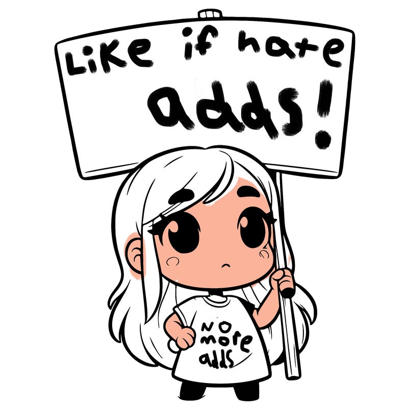 girl with blank sign