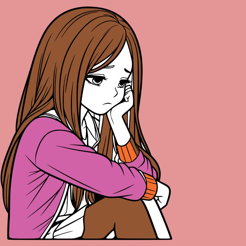 a realistic girl with depression