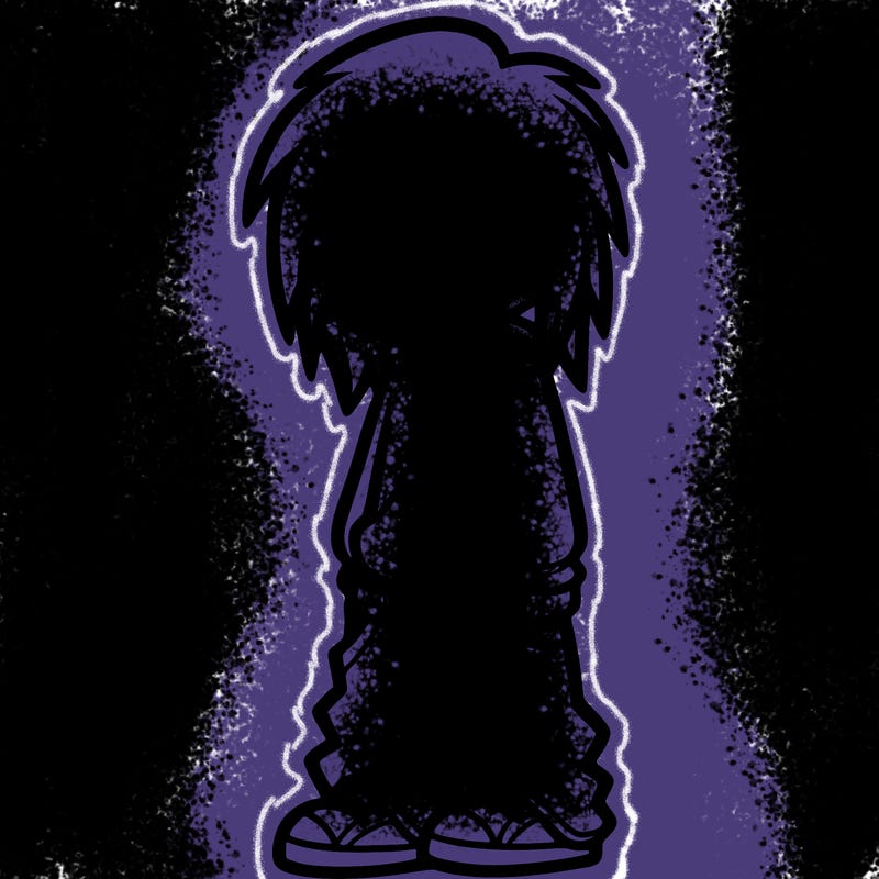 emo girl with baggy clothes