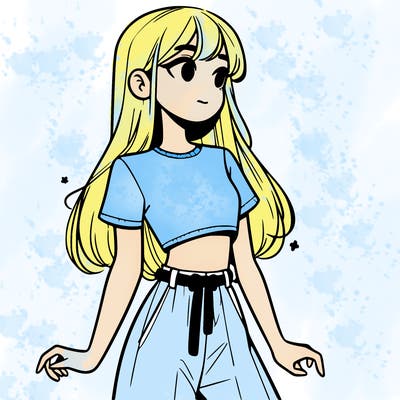 girl in a cute crop top