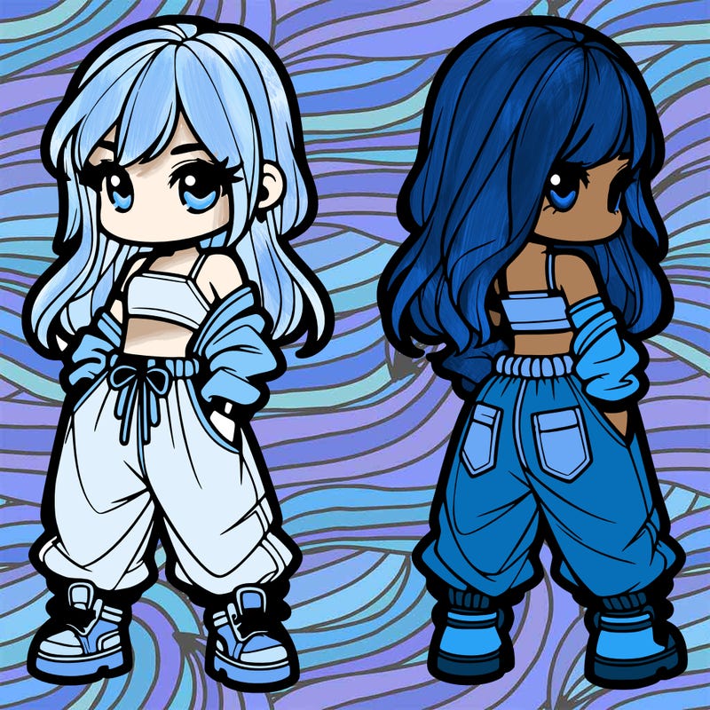 girl in crop top and baggy pants