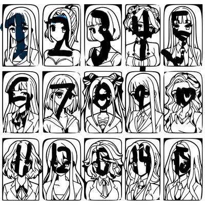 girls that look diffrent anime