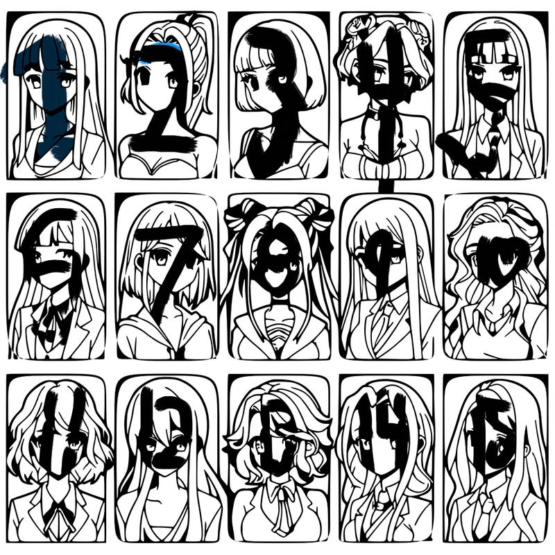 girls that look diffrent anime