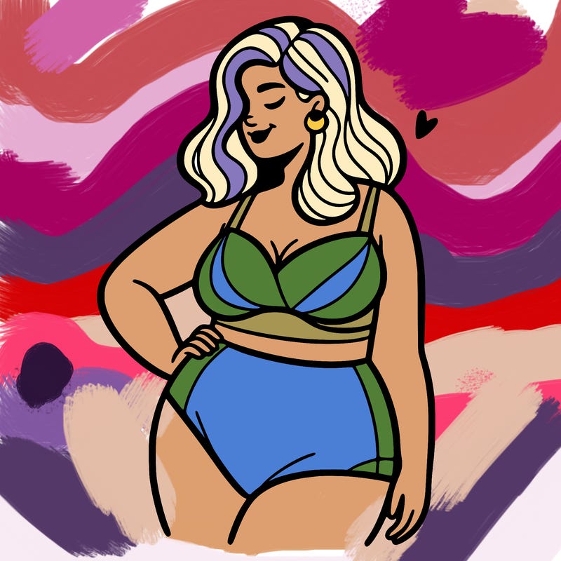 plus size woman bathing suit